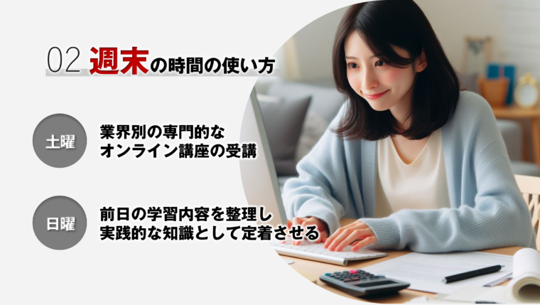 ５０代転職において、転職準備期間の週末の戦略的な使い方を図説